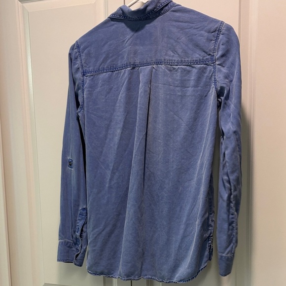 Express Blue Button Down Shirt - Picture 4 of 4